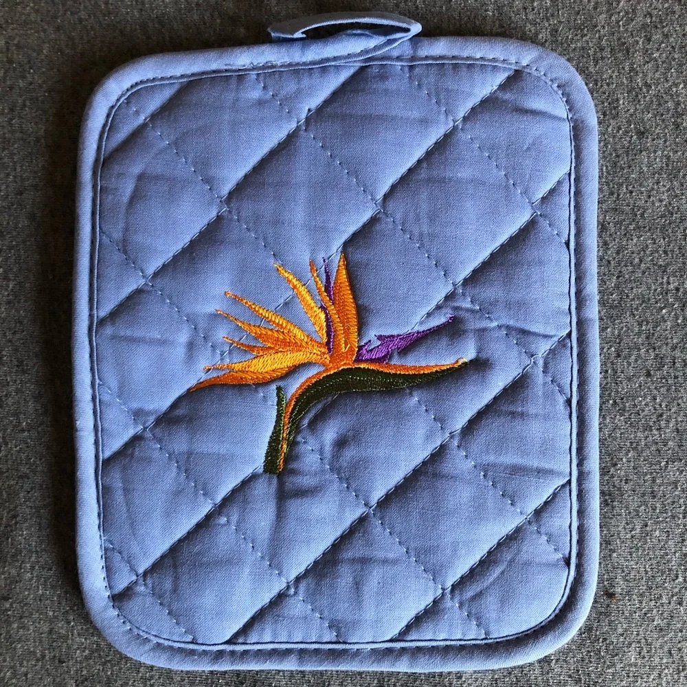 Bird of Paradise Pot Holder and Hand / Tea Towel Set