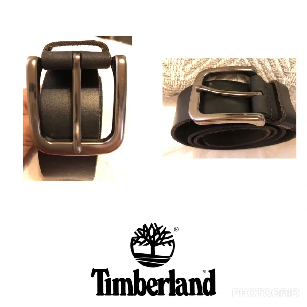Timberland Men’s Black Leather Belt Size 36