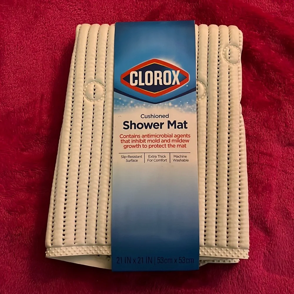 Clorox Cushioned Shower Mat Color White