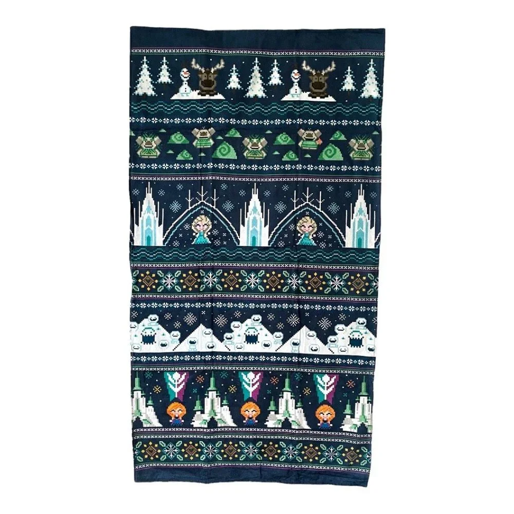 Disney Parks Frozen Elsa Anna Olaf Sven Snowgies Trolls Beach Towel