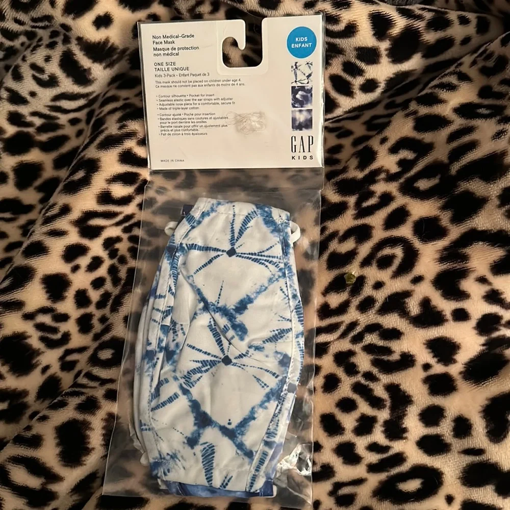 New gap kids face masks 3 pack tie dye