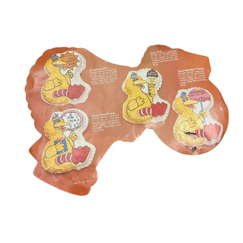 Vintage 1983 Wilton Big Bird Cake Pan Sesame Street Baking Tin Mold Birthday Par