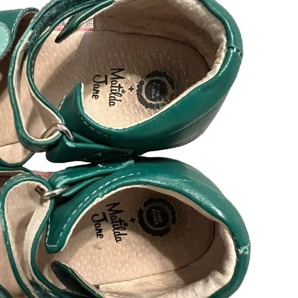 Livie & Luca + Matilda Jane Sz 12 Lucky Clover Green Petal Shoes
