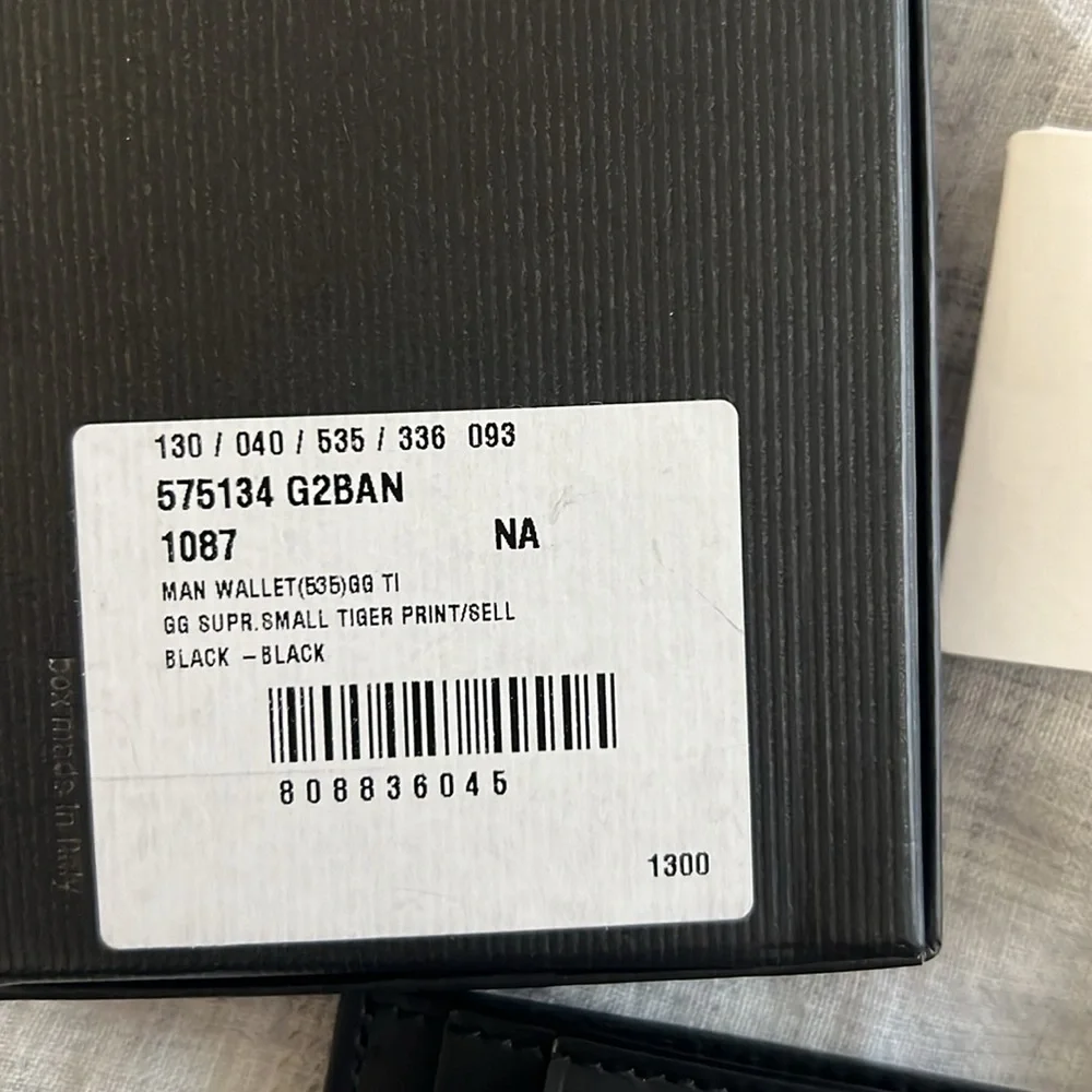 🆕💯% Auth Gucci GG Supreme Canvas Card Case NWT Black Tiger 🐅
