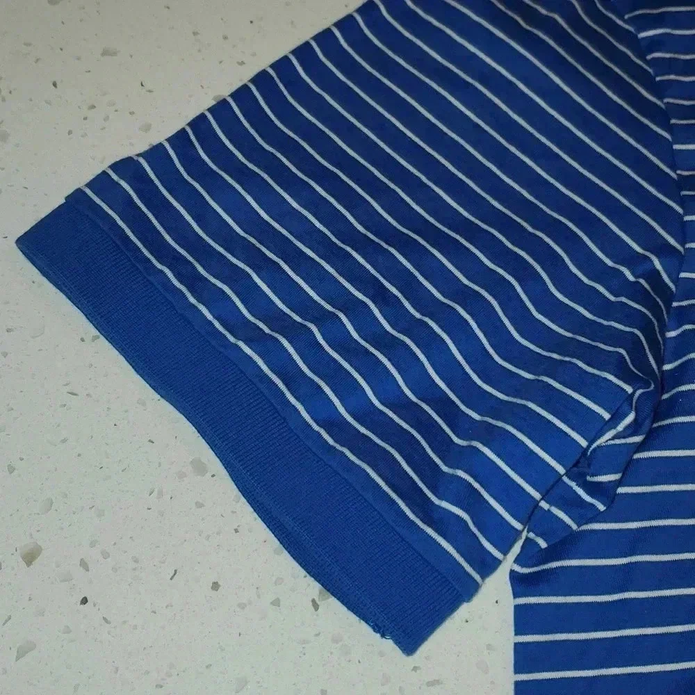 MENS Ralph Lauren Golf Polo 100% Supima Cotton L Striped