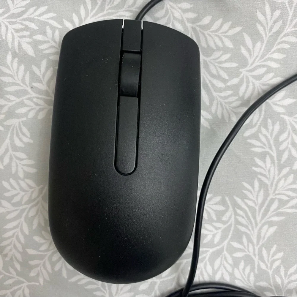 Set of 2 Black Wired Mouse - Lenovo and Dell - USB mouse