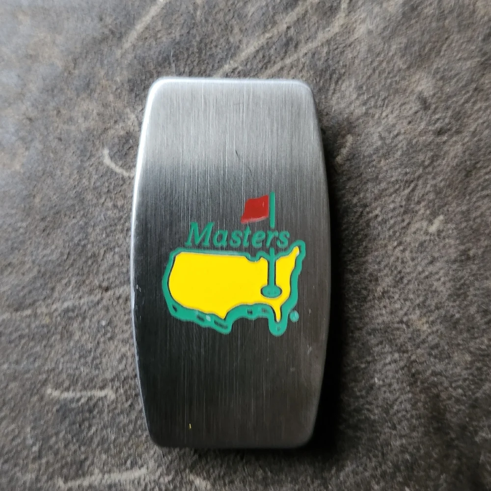 Masters Zippo Silver Money Clip with Yellow and Green Logo Rare!!!!