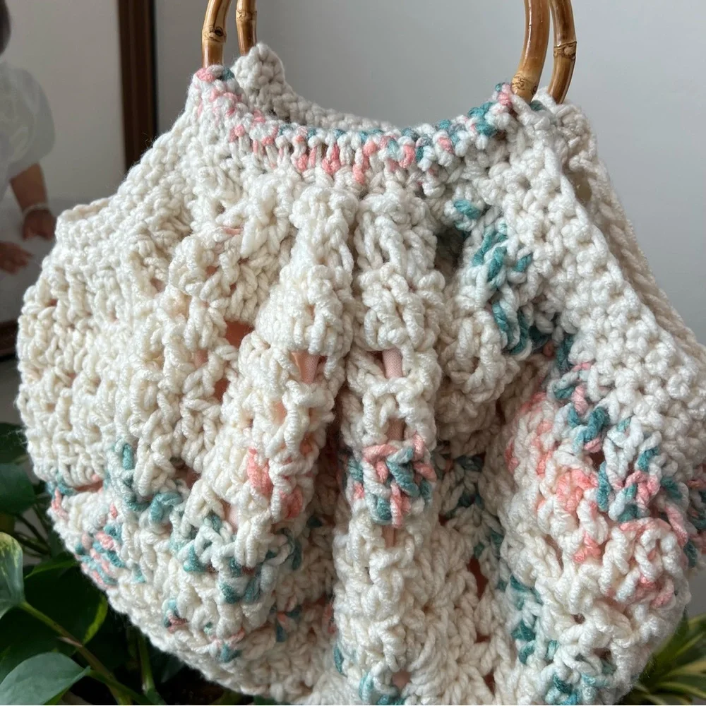 Handmade Crochet Hobo Handbag