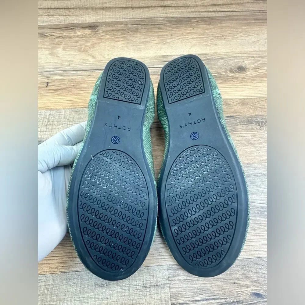 Rothy’s Camo Slip-On Size 4K Girls Green Flats Youth Shoes