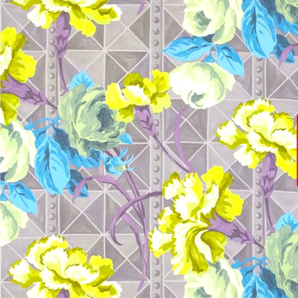 DESIGNERS GUILD fabric large remnant. DUJARDIN pattern in the color Jade.