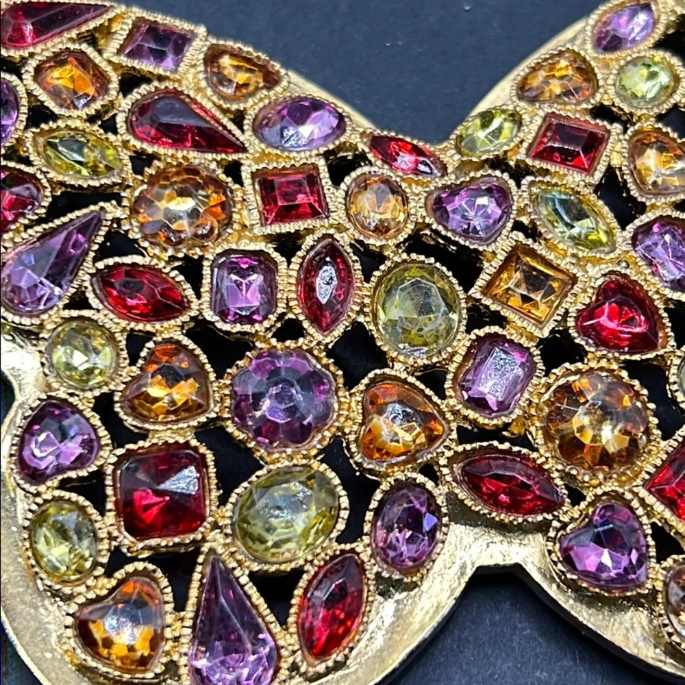 Cute Rhinestone butterfly trinket box