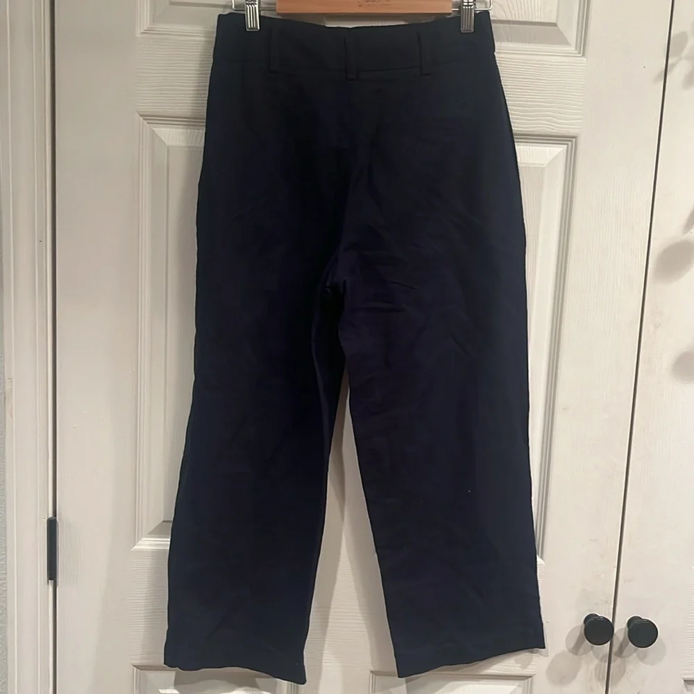 Zara Basic brand size S navy blue linen pants