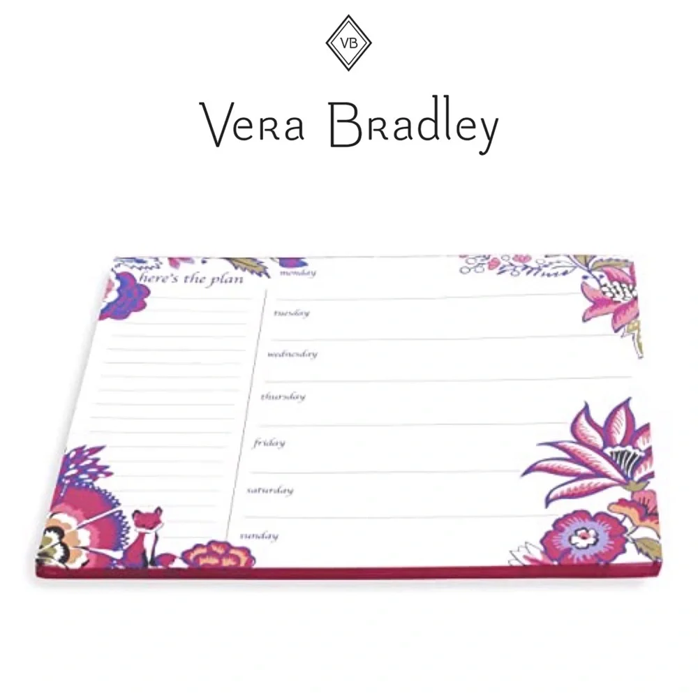 Vera Bradley Weekly To-Do Notepad: Foxwood Floral