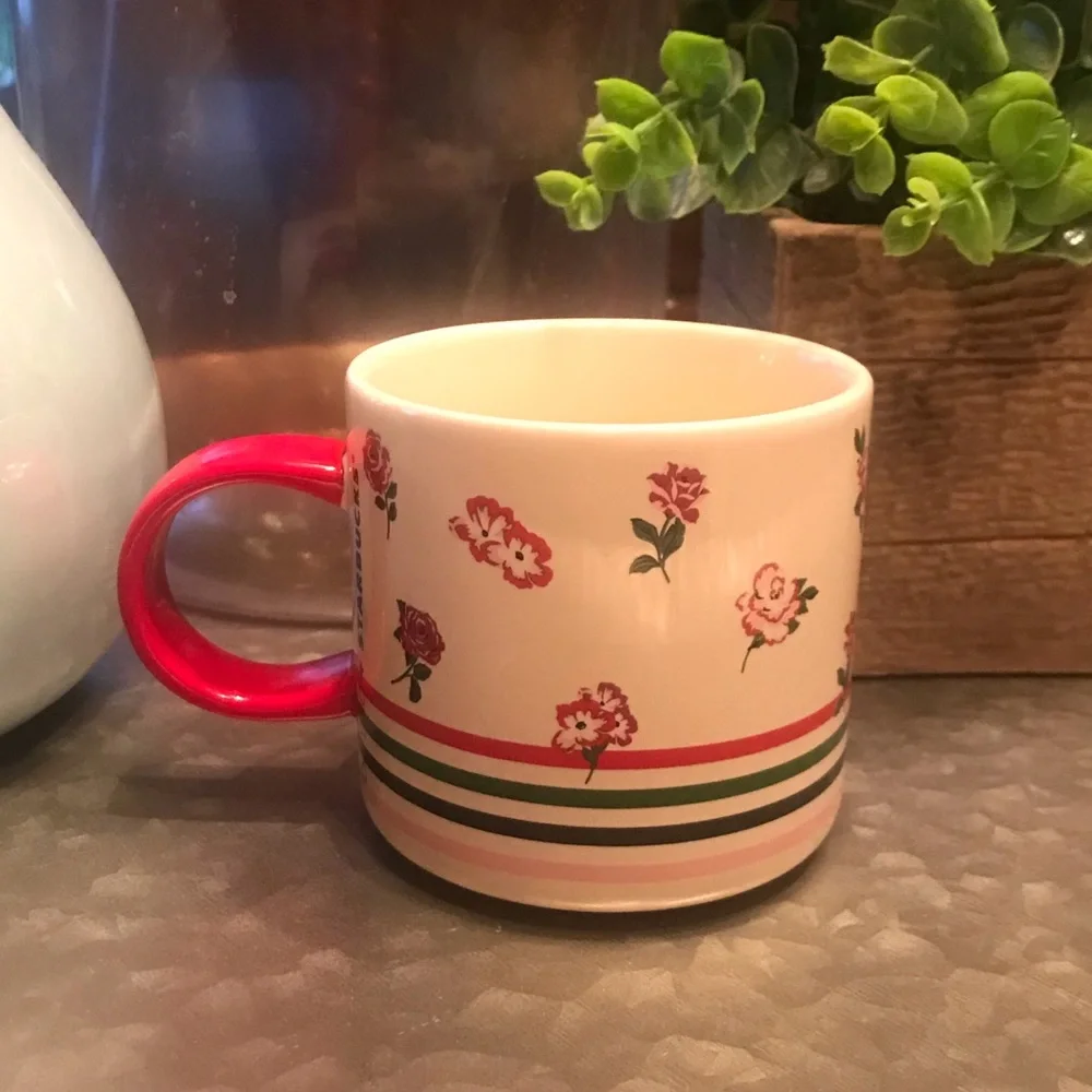 Starbucks + ban.do Floral Striped Mug