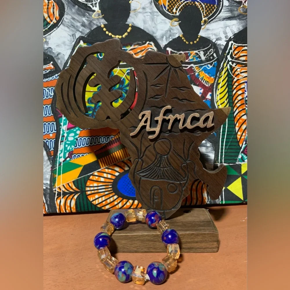African Handmade Elegant Crystal Beaded Bracelet