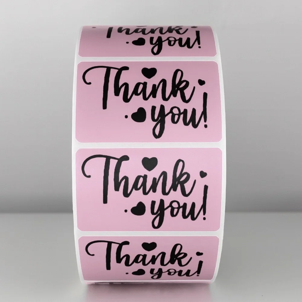 Thank You Stickers Purple Heart | Small Business Packaging Labels Cute