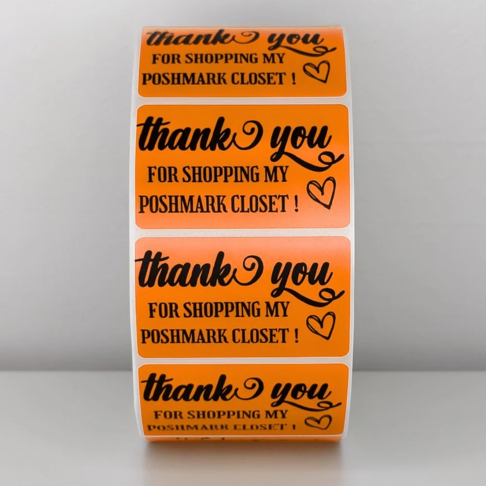 Thank You for Shopping My Poshmark Closet Stickers | THANK YOU STICKERS