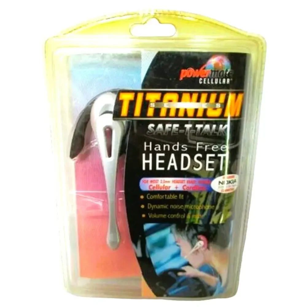 Powermate Hands Free Headset Cellular Titanium Series Driving Safety