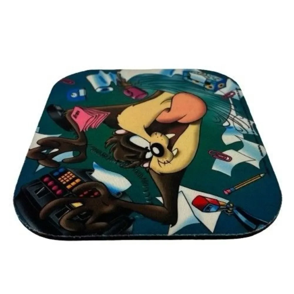 Looney Toons Taz Tasmanian Devil Computer Desk Mouse Pad Vintage 1994 Warner Bro