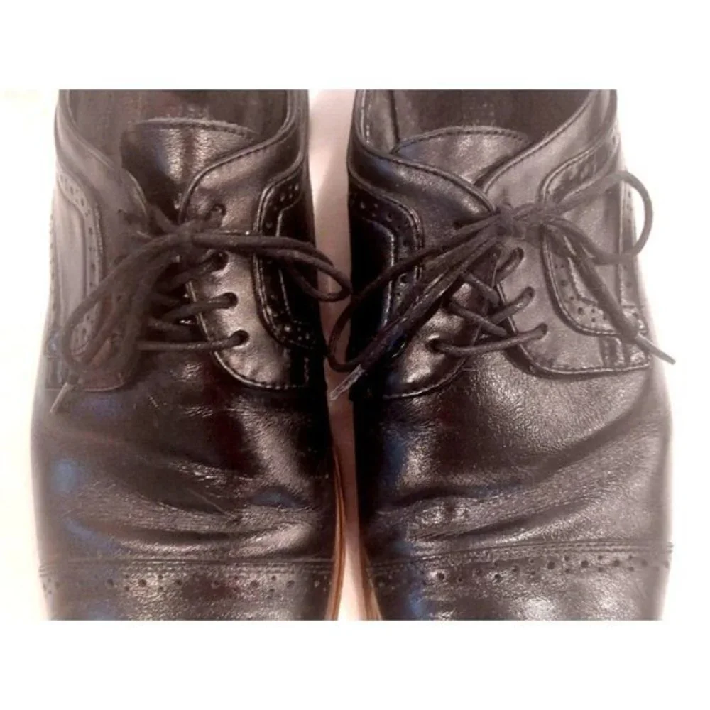 Stacy Adams Shoes Dickinson Cap Toe Oxford Classic Black‎ Leather Men's Size 13M