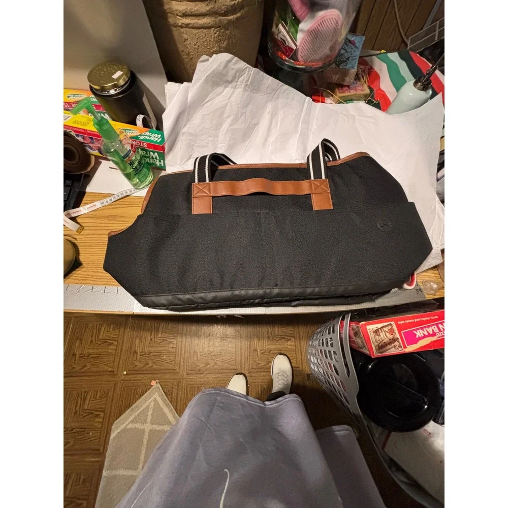 Vibrant Life Pet Carrier Tote Black Top Entry Ventilated Dogs Only