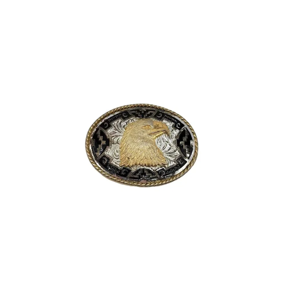 Vintage Ivan Bald Eagle Bird Head Belt Buckle Western Style