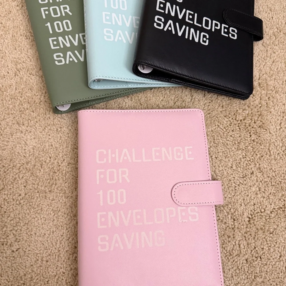 PINK 100 Money Savings Challenge A5 Money Binder Book Money Budget Book Budget