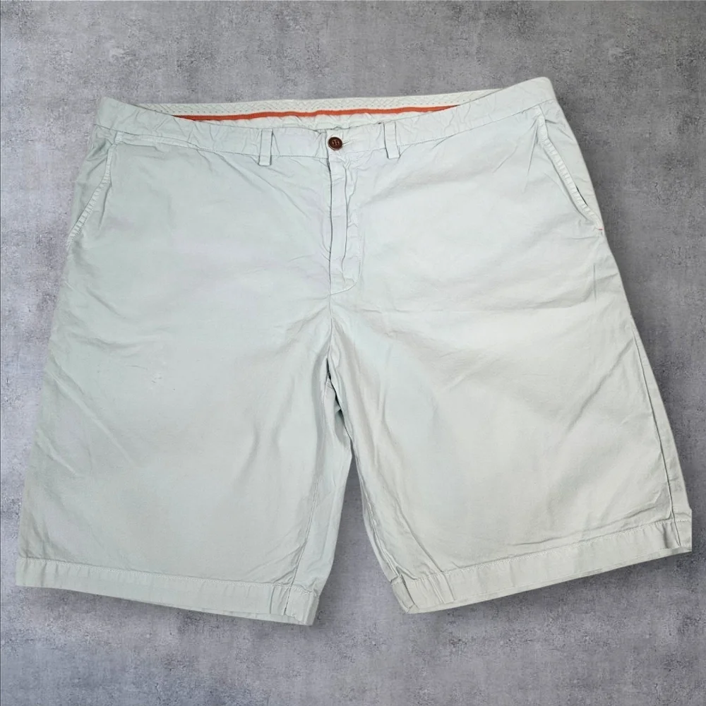 Tommy Bahama Bahama Mint Green Flat Front Chino Shorts 9.5