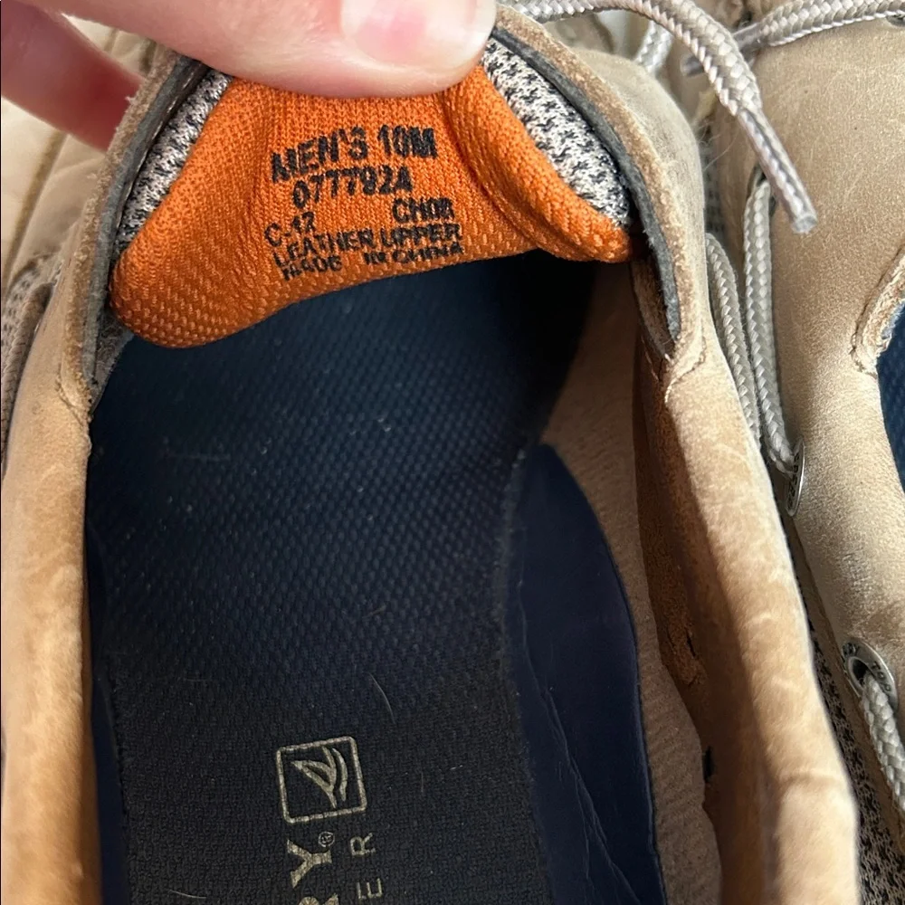 Sperry Men's Beige and Gray Boat Shoes