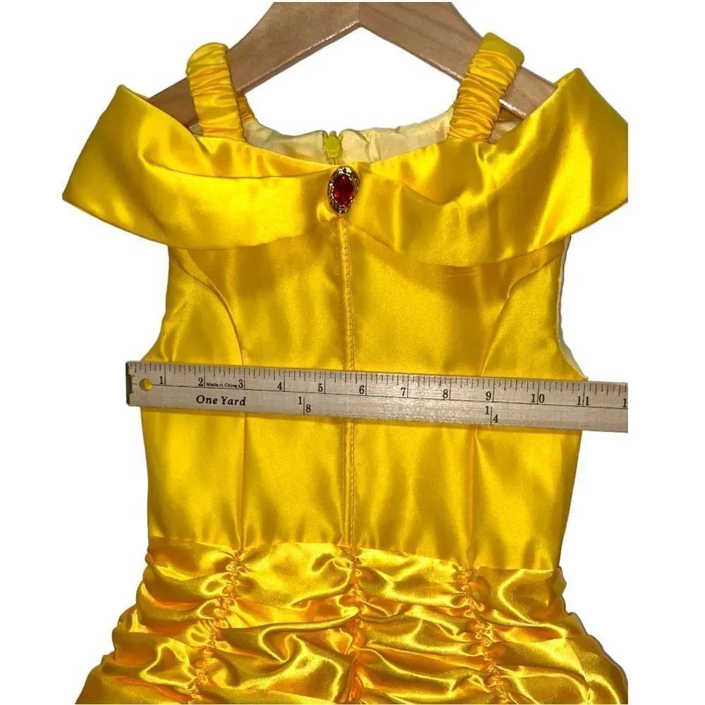 New Yellow Princess Halloween Dress Up Costume With Accessories Size 4/5