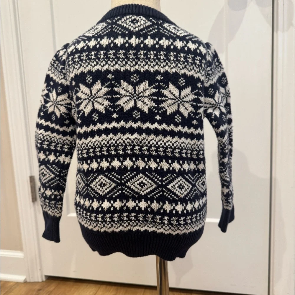 Crewcuts Navy and White Kids Snowflake Sweater