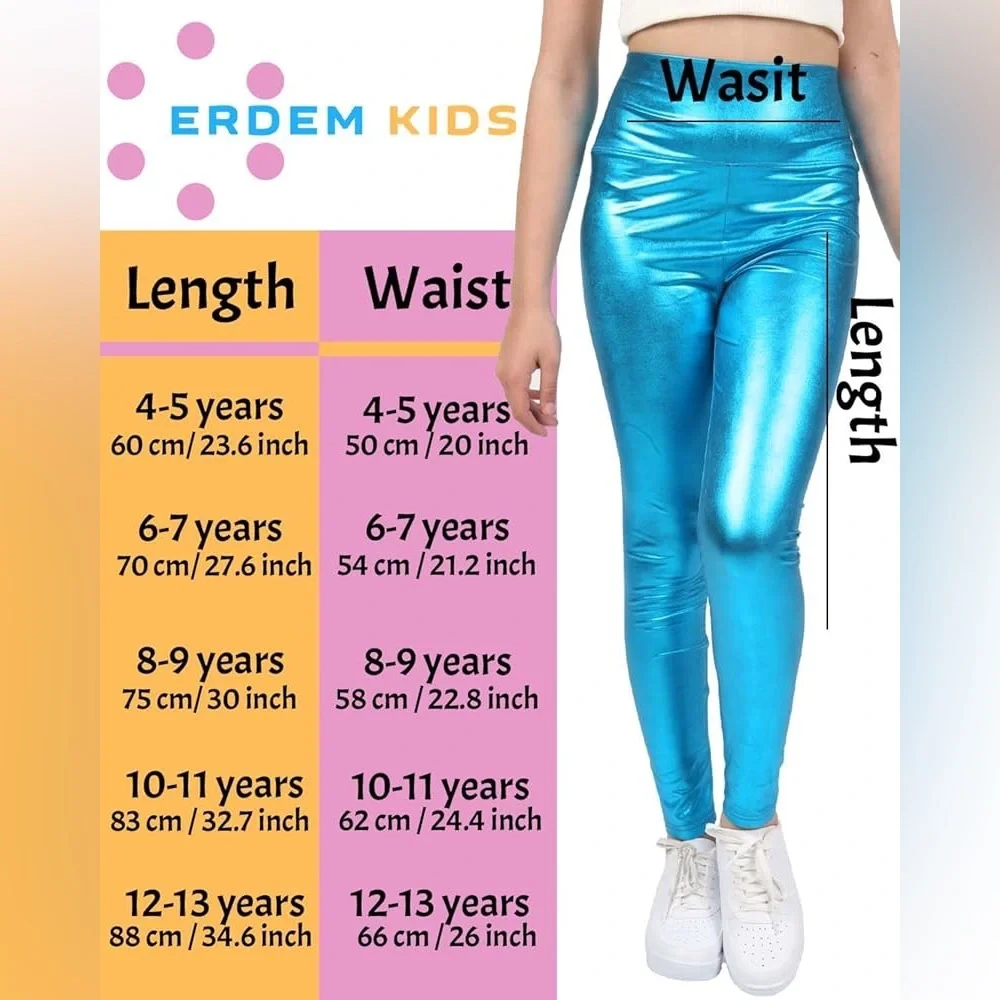 🍓$5 Pick!🍓 Erdem Kids Metallic High Waisted Sparkly Silver Leggings