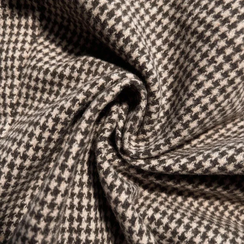 Khaki Chic Women's Loose Houndstooth Jacket