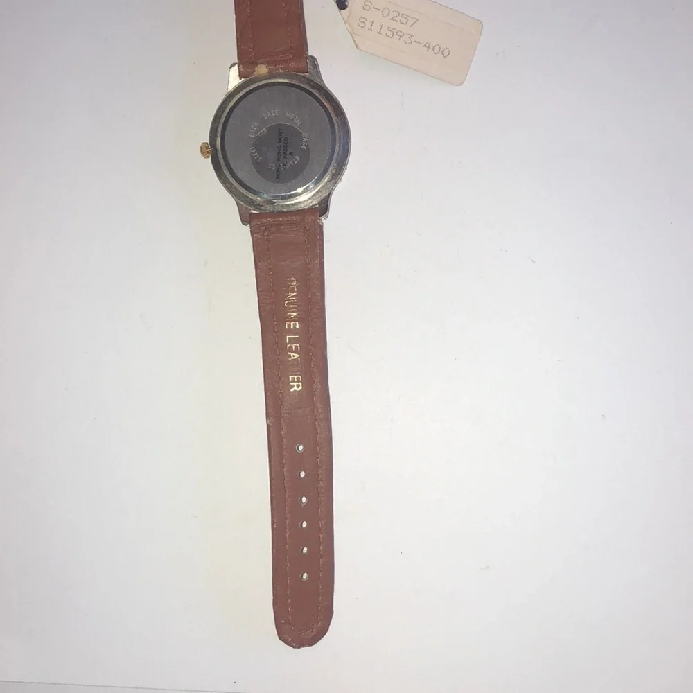 Penatech Classic Brown Leather Band Watch Wristwatch NEW BATTERY