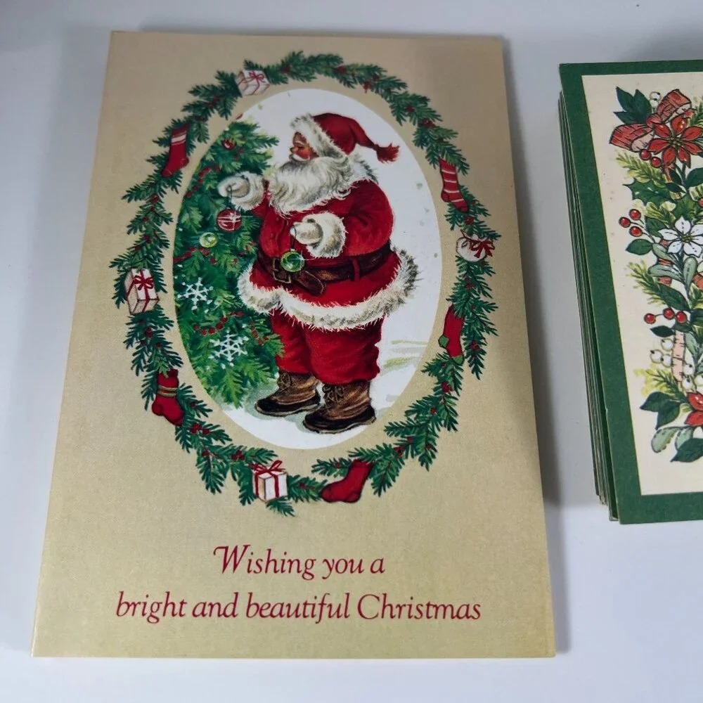 20 Vintage Christmas Cards - Festive Designs Ephemera Scrapbooking, Journaling