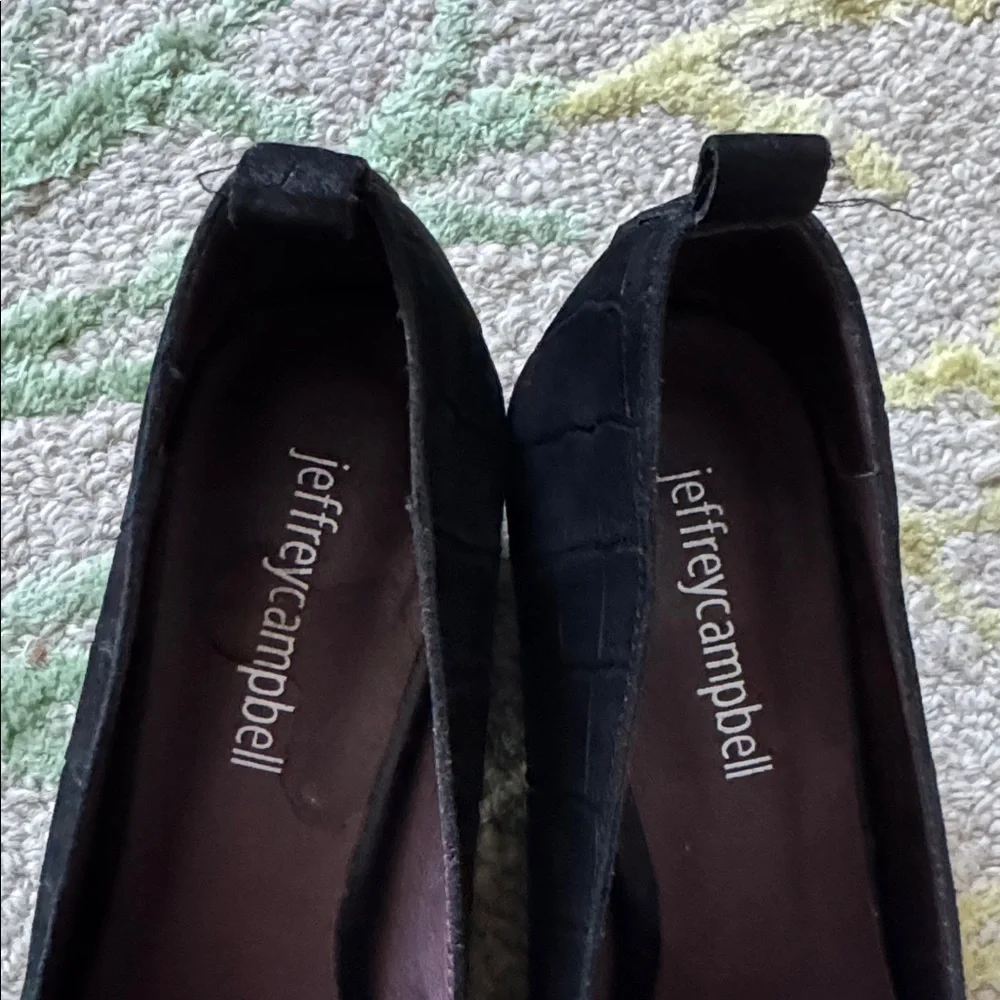 Jeffery Campbell Viona sculptural suede loafers 5.5