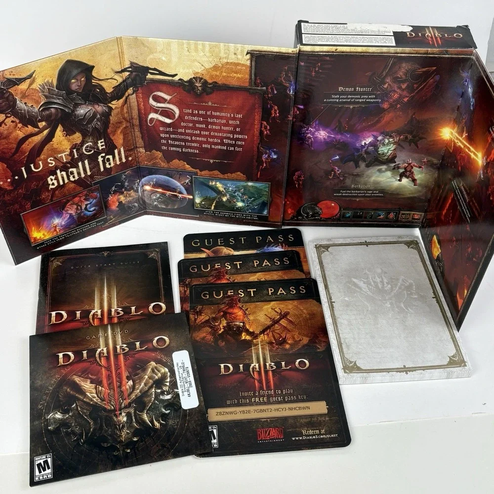 Diablo 3 - Box Set Blizzard 2012 Complete Set Game for PC / Mac Complete
