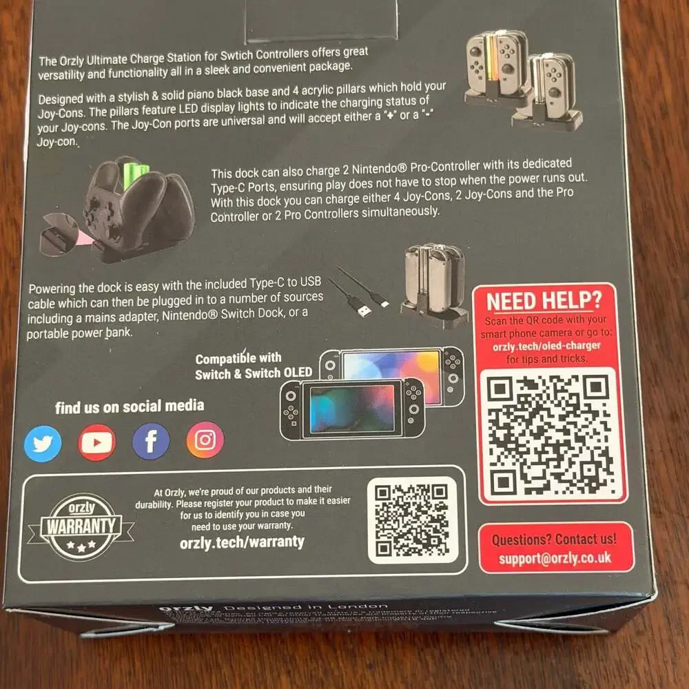 Orzly Ultimate Charging Station For Switch Oled