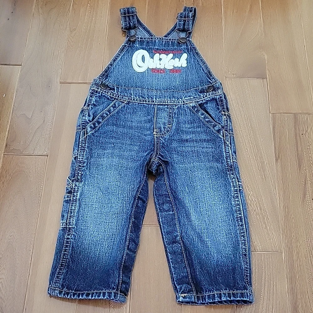 OshKosh Bgosh Kids 12M Denim Overalls Blue Carpenter Utility Bib Dungarees