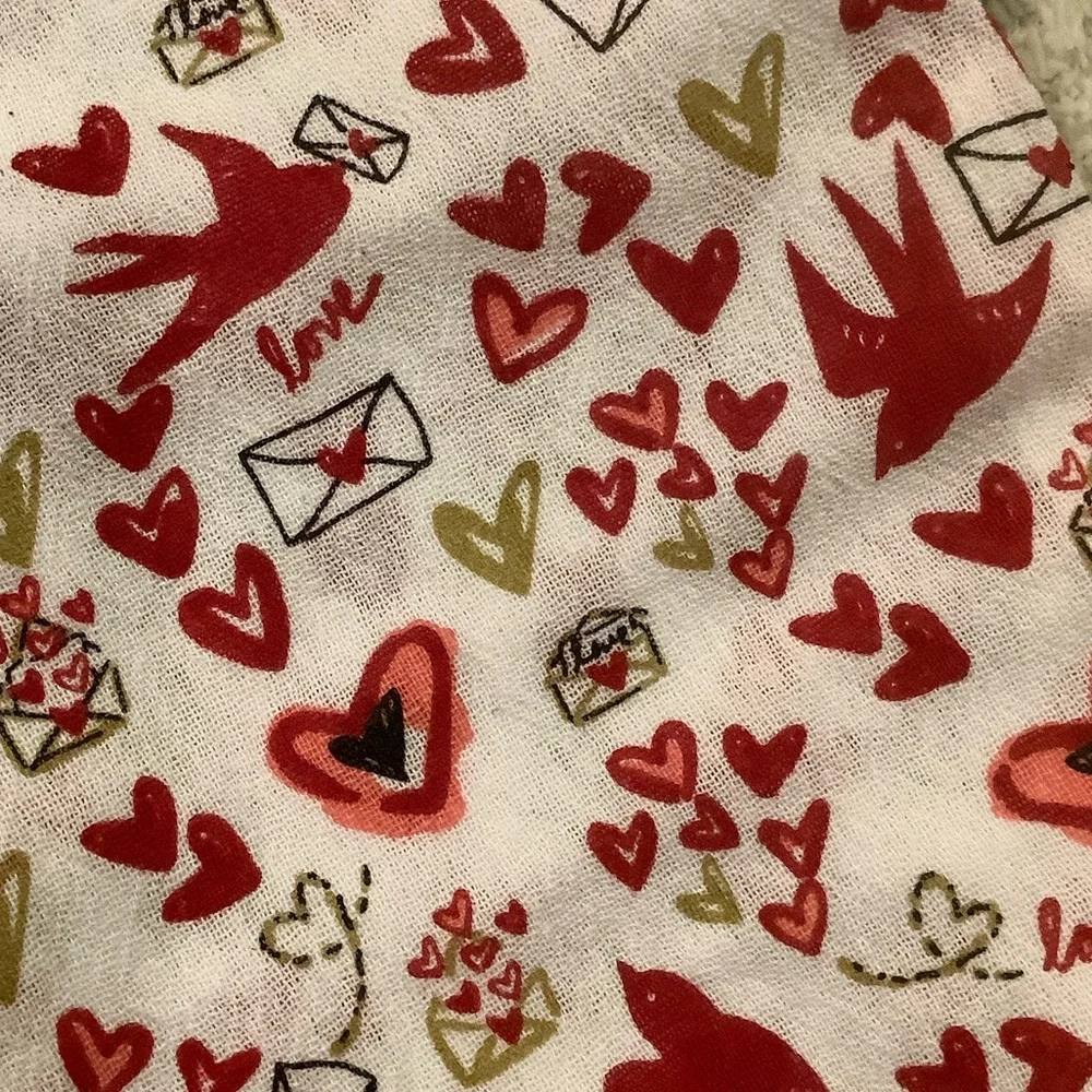 Sur La Table Valentine's Day Heart Print Towel NWT 20x30” Cotton
