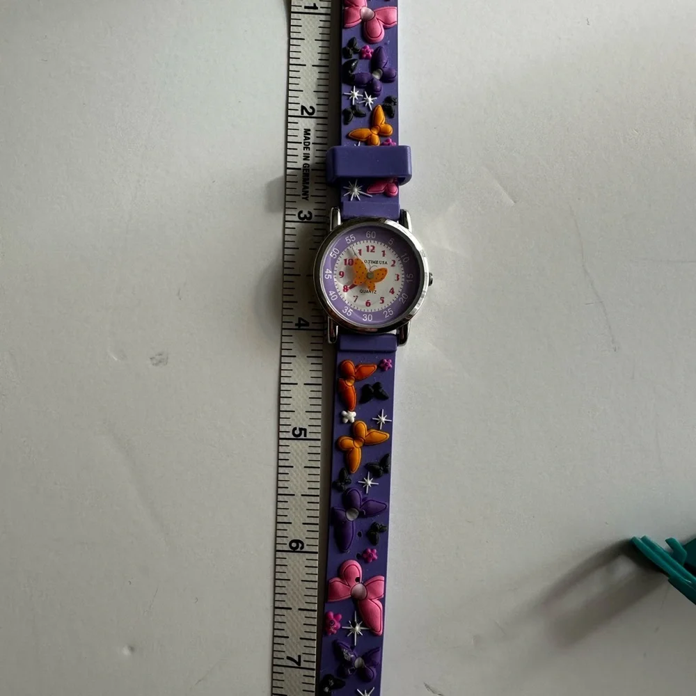 Colorful Polka Dot and Butterfly Watches set of 2