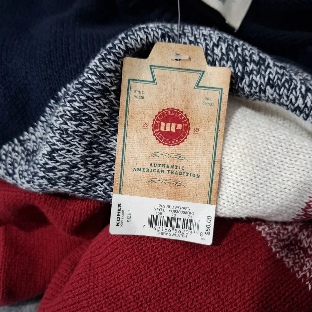 Urban Pipeline Sweater Mens Large Block Color Striped Retro 90s Style Preppy