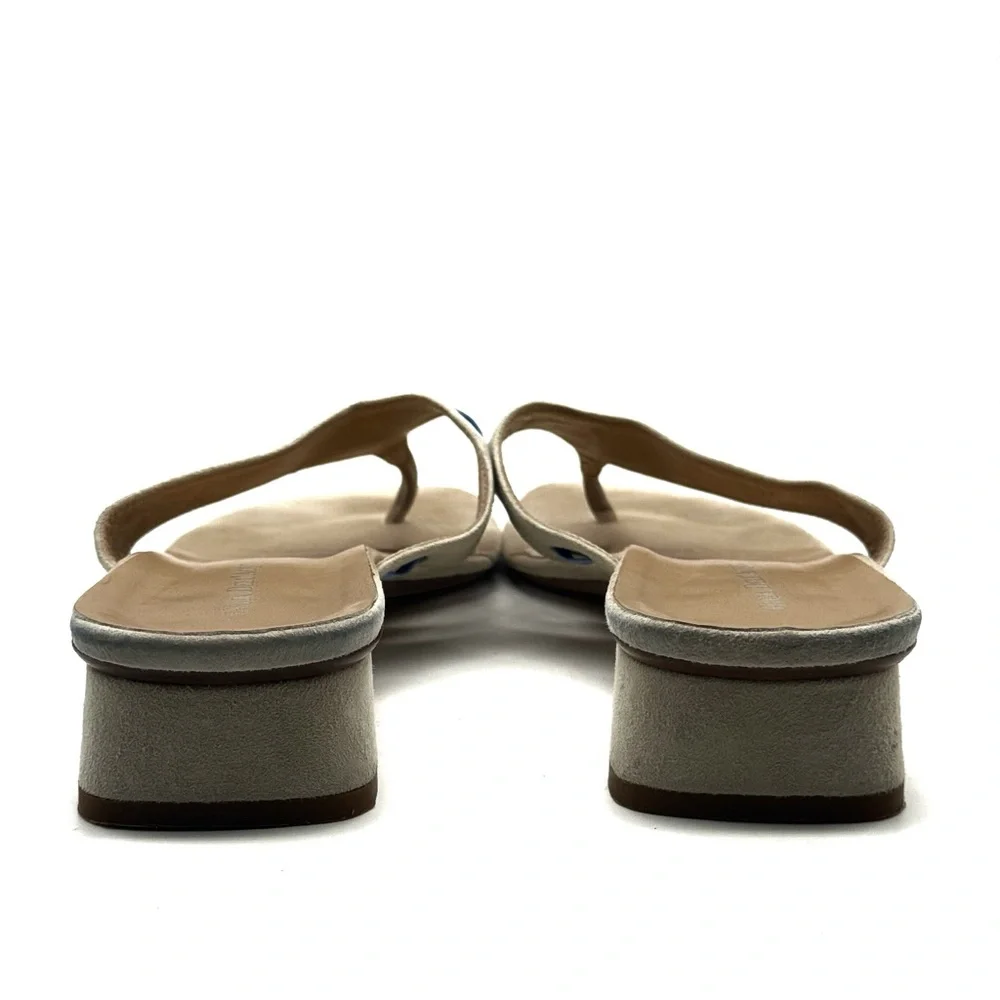 Gioia Dell'Acqua Woven Heeled Thong Sandals