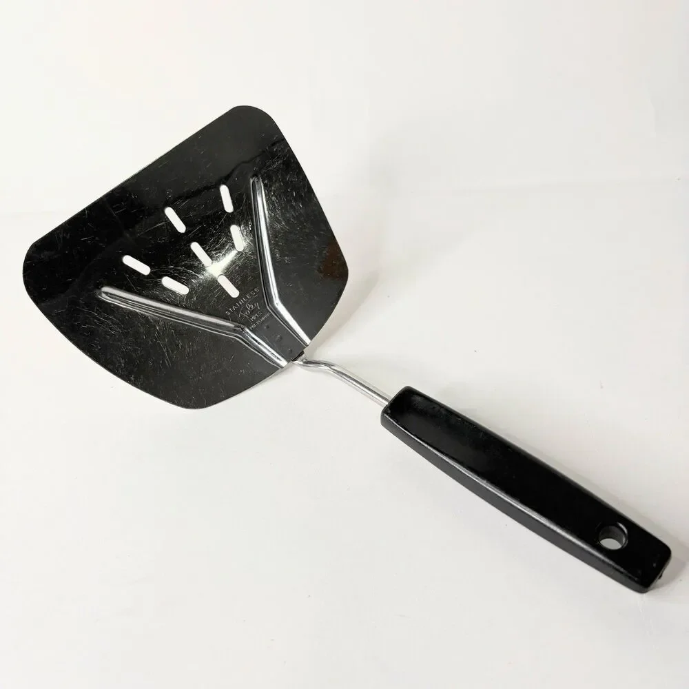 Vintage Foley MPLS Stainless Steel Wide Slotted Curved Spatula Turner