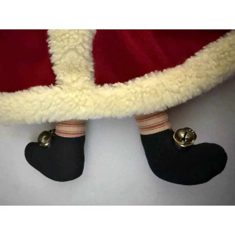 Raggedy Ann Folk Country Santa Clause‎ Suit Christmas Floppy Doll