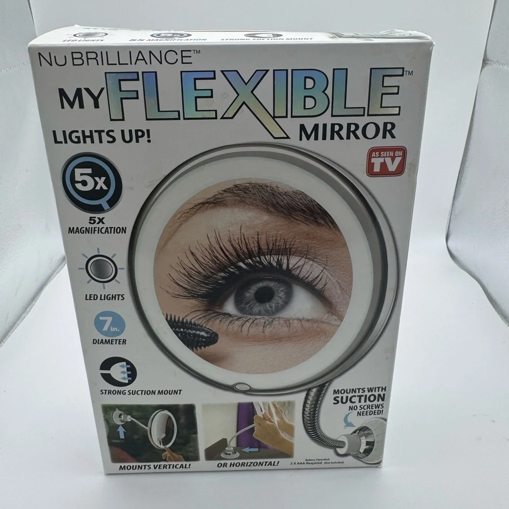 Flexible Magnifying Mirror with LED Light