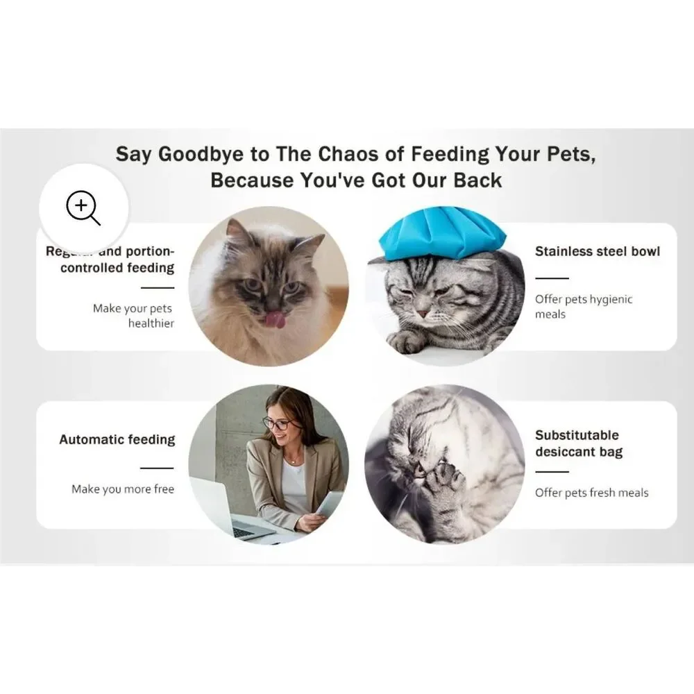 VOLUAS Automatic Cat Feeder For Two Cats
