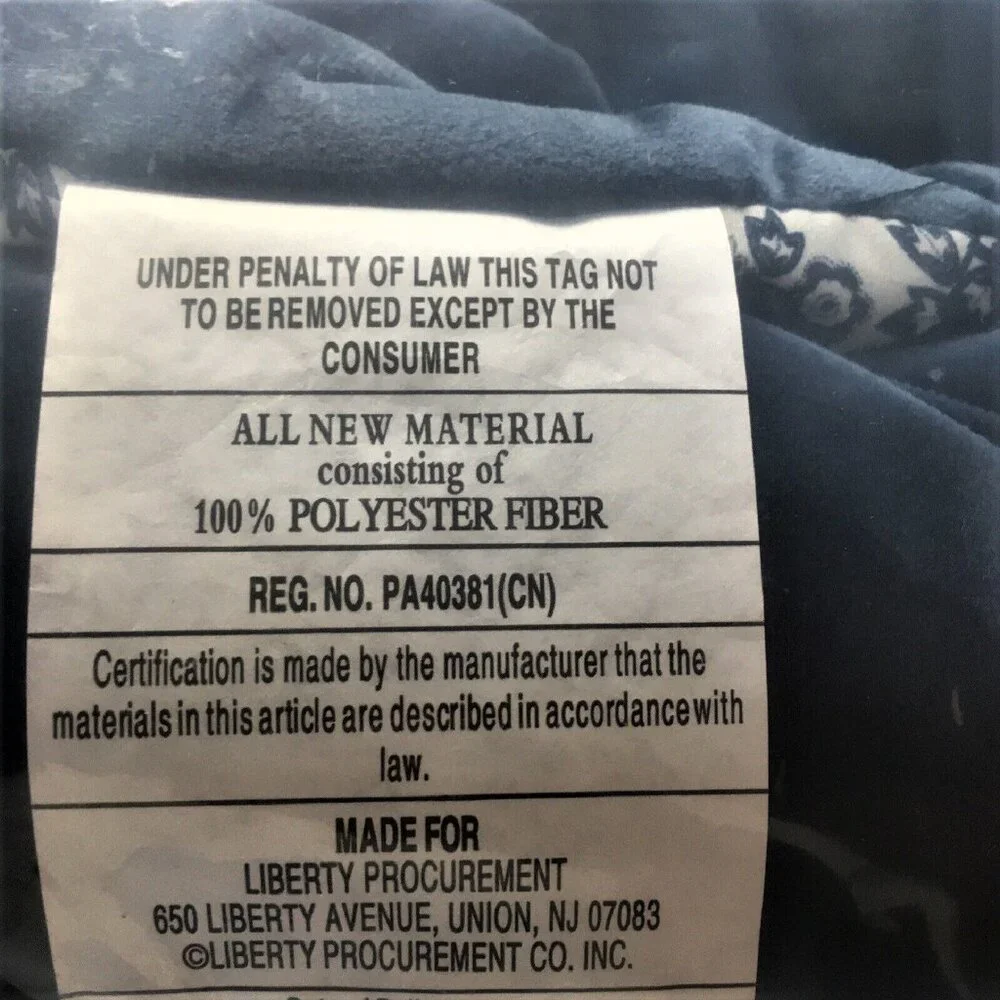 new Wild Sage Velvet Floral 3-Piece Reversible TWIN Quilt Set in Dark Denim-Blue