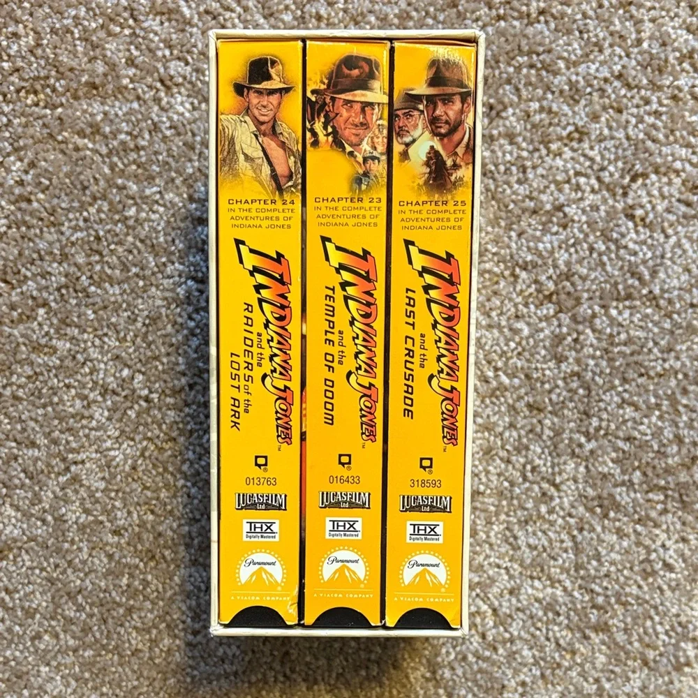 Indiana Jones VHS Trilogy Box Set - Yellow