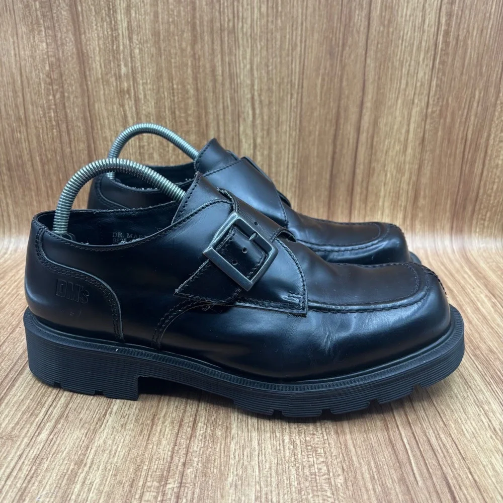 Dr. Martens 9387 Vintage Monk Strap Black Leather Mens UK 9 Made in England